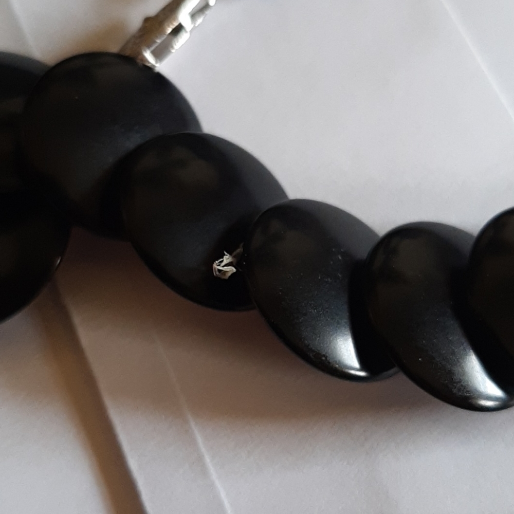 Black & Silver Beaded Necklace - Picture 6 of 6